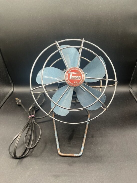 Torcan Other - Vintage Torcan Electric Desk Fan 8-Inch Blue Metal ✅
